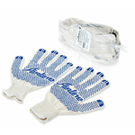 Перчатки ХБ с ПВХ покрытием, белые, (5 пар), 150Т/7,5 класс AirLine AWG-C-01