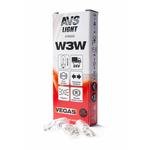 Лампа AVS Vegas 24V. W3W (W2, 1x9, 5d) BOX (10 шт.)