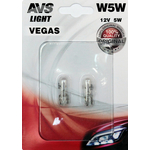 Лампа AVS Vegas в блистере 12V. W5W (W2, 1x9, 5d) (2 шт.)