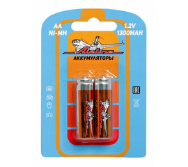 Батарейки AA HR6 аккумулятор Ni-Mh 1300 mAh 2шт. AirLine AA-13-02