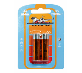 Батарейки AA HR6 аккумулятор Ni-Mh 2600 mAh 2шт. AirLine AA-26-02