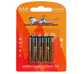 Батарейки LR03/AAA щелочные 4 шт. AirLine AAA-04