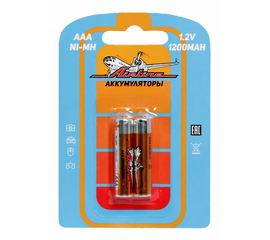Батарейки AAA HR03 аккумулятор Ni-Mh 1200 mAh 2шт. AirLine AAA-12-02