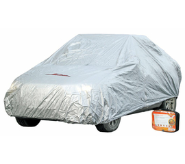 Чехол-тент на автомобиль защитный, размер M (495х195х120см), цвет серый, молния для двери, универсальный AirLine AC-FC-02