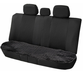 Накидка из искусственного меха, Чёрная с коротким ворсом, на заднее сидение, 1 шт. AirLine AFC-A-06