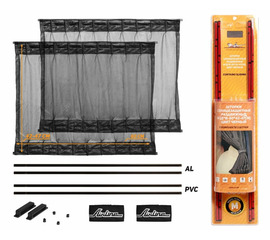 Шторки солнцезащитные раздвижные М (Д*В: 60*42-47см), цвет черный AirLine ASPS-S-09
