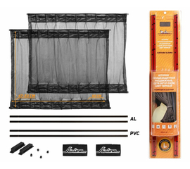 Шторки солнцезащитные раздвижные L (Д*В: 60*47-53см), цвет черный AirLine ASPS-S-10