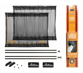 Шторки солнцезащитные раздвижные М (Д*В: 70*42-47см), цвет черный AirLine ASPS-S-12