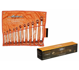 Набор ключей накидных 11 предметов (6*7, 8*9, 10*11, 12*13, 14*15, 16*17, 18*19, 20*22, 21*23, 24*27, 30*32мм) сумка AirLine AT-11-13