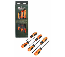 Набор отвёрток 6 предметов (SL4*0.8*100мм, SL5.5*1*100мм, SL6.5*1.2*150мм, PH0*75мм, PH1*100мм, PH2*150мм) коробка AirLine AT-6-14