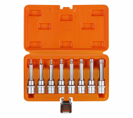 Набор головок 1/2" DR со вставками TORX T20-T60 длиной 100мм 8 предметов в кейсе AirLine AT-BS-32
