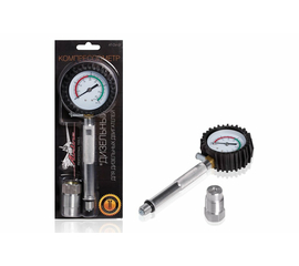 Компрессометр "Дизельный" (топл. cист. Bosch), манометр в резиновом чехле, блистер AirLine AT-CM-07