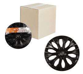 Колпаки колесные 14" "Волтек", черный глянец, карбон, компл. 2 шт. AirLine AWCC-14-17