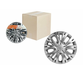 Колпаки колесные 15" "Лион", серебристый, карбон, компл. 2 шт. AirLine AWCC-15-01