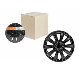 Колпаки колесные 15" "Торнадо", черный глянец, карбон, компл. 2 шт. AirLine AWCC-15-09