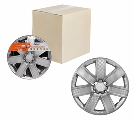 Колпаки колесные 15" "Гелакси", серебристый, карбон, компл. 2 шт. AirLine AWCC-15-19