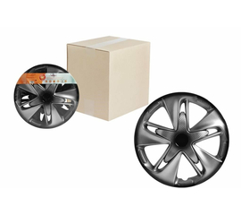 Колпаки колесные 16" "Супер Астра +", серебристо-черный, карбон, компл. 2 шт. AirLine AWCC-16-02