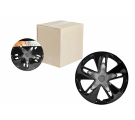 Колпаки колесные 16" "Супер Астра Т", серебристый/черный, карбон, компл. 2 шт. AirLine AWCC-16-05