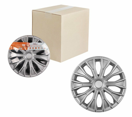 Колпаки колесные 16" "Волтек", серебристый, карбон, компл. 2 шт. AirLine AWCC-16-14