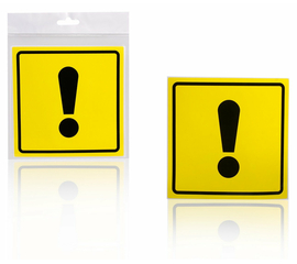 Знак "Начинающий водитель" ГОСТ, наружный, самоклеящийся (150*150 мм), в уп. 1шт. AirLine AZN03