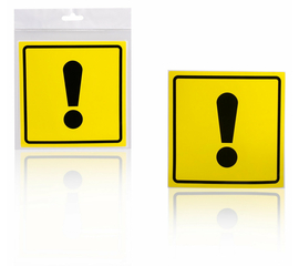 Знак "Начинающий водитель" ГОСТ, внутренний, самоклеящийся (150*150 мм), в уп. 1шт. AirLine AZN11