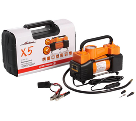 Компрессор X5 двухпоршневой в пласт.кейсе (50л/мин., 10 АТМ) (серия STANDARD) AirLine CA-050-16SK