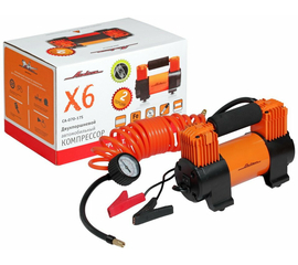 Компрессор X6 двухпоршневой (70л/мин. 10 АТМ. от АКБ. серия STANDARD) AirLine CA-070-17S