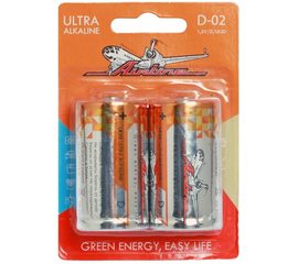 Батарейки LR20/D щелочные 2 шт. AirLine D-02