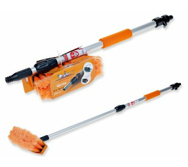 Швабра с насадкой для шланга, щеткой 20см и телескопической ручкой 100см AirLine AB-H-04