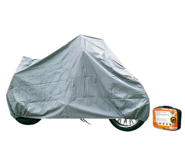 Чехол-тент на мотоцикл защитный, размер L (250х100х120см), цвет серый, универсальный AirLine AC-MC-06