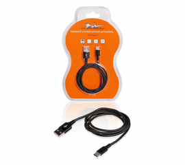 Зарядный универсальный датакабель USB Type-C нейлоновая оплётка AirLine ACH-C-25