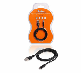 Зарядный универсальный датакабель microUSB нейлоновая оплётка AirLine ACH-M-23