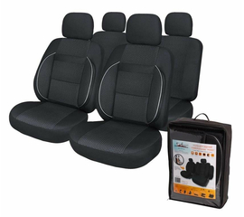 Чехлы для сидений универсальные "MONRO", 11 пред., повыш. комфорт, жаккард, черн. AirLine ACS-UJ-01