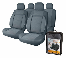 Чехлы для сидений универсальные "MONRO", 11 пред., повыш. комфорт, жаккард, темно-сер. AirLine ACS-UJ-02