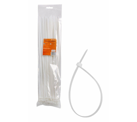 Стяжки (хомуты) кабельные 4,8*400 мм, пластиковые, белые, 100 шт. AirLine ACT-N-14