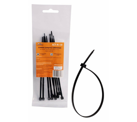 Стяжки (хомуты) кабельные 3,6*150 мм, пластиковые, черные, 10 шт. AirLine ACT-N-19