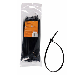 Стяжки (хомуты) кабельные 3,6*200 мм, пластиковые, черные, 100 шт. AirLine ACT-N-22