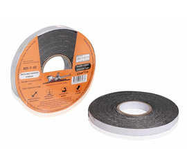 Лента двусторонняя клейкая, 12 мм*5 м, вспененная основа, черная AirLine ADS-F-02