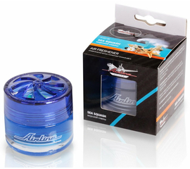 Ароматизатор банка "Галактика" морской сквош (синий цвет) AirLine AF-A01-SM