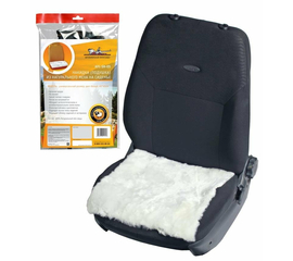 Накидка (подушка) из натурального меха на сиденье, цвет белый, 45*45см AirLine AFC-SH-05