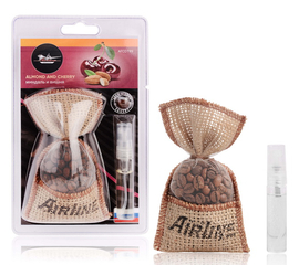 Ароматизатор "Кофе в мешочке со спреем" миндаль и вишня AirLine AFCO199