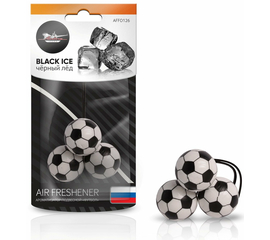Ароматизатор подвесной "Футбол" черный лед AirLine AFFO126