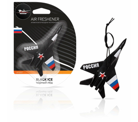 Ароматизатор подвесной пластик "Истребитель" черный лед AirLine AFIS007
