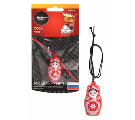 Ароматизатор подвесной пластик "Матрешка" кола AirLine AFMA161