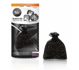Ароматизатор подвесной "Мешочек с гранулами" черный лед AirLine AFME031
