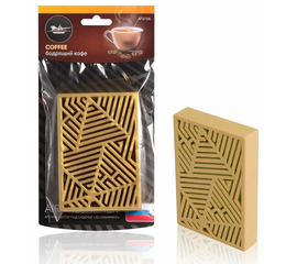 Ароматизатор под сиденье пластик "3D-лабиринт" бодрящий кофе AirLine AFSI106