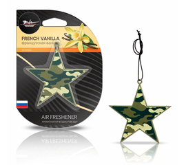 Ароматизатор подвесной пластик "Звезда" французская ваниль AirLine AFZV006