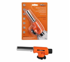 Газовая горелка с пьезоподжигом на цанговый баллон, анти-вспышка, 15,5*5,5*4 см AirLine AGT-02
