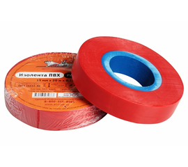 Изолента ПВХ, красная, 15 мм*20 м AirLine AIT-P-09