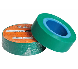 Изолента ПВХ, зеленая, 19 мм*10 м AirLine AIT-P-15